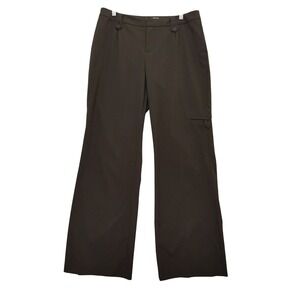 Coldwater Creek Trouser Fit Brown Plaid Wide Leg Career Pants‎ Size 10
